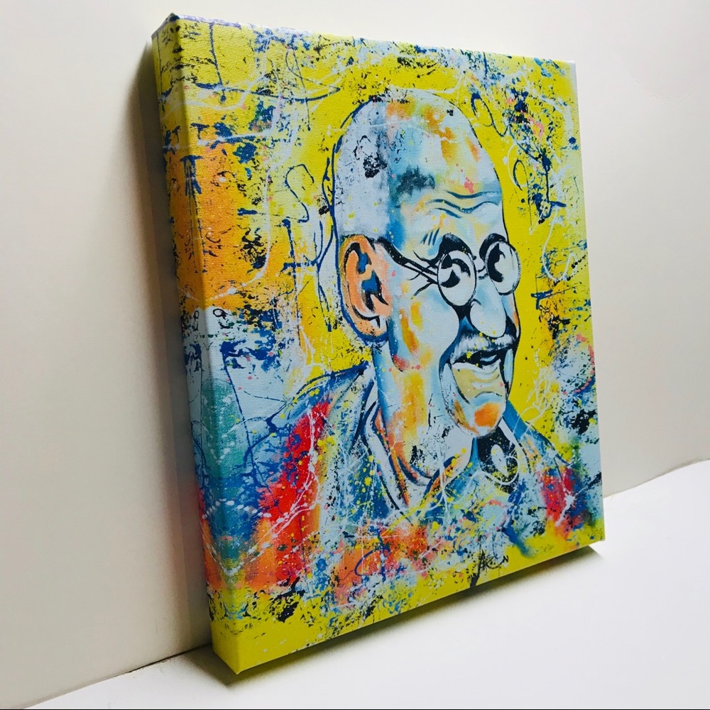 Mahatma Ganhi canvas wall art print